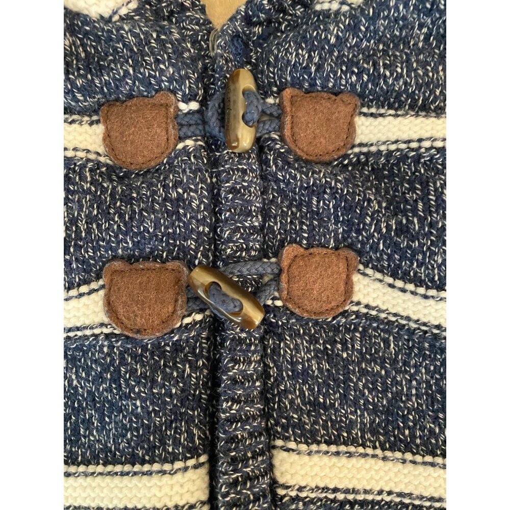 Mayoral Baby Cozy Fleece-Lined Hooded Knit Duffle Sweater 12mth Toggle - Picture 5 of 10